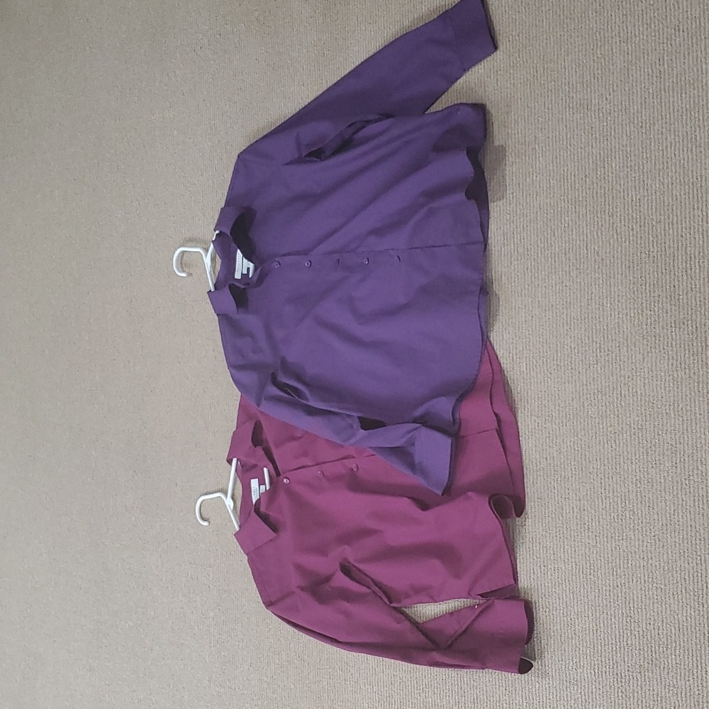2 Foxcroft button-down dress shirts size 14